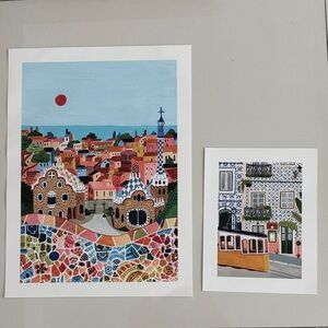 Barcelona and Lisbon Prints
